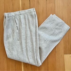 Vintage 80s flax linen knit trouser pants M